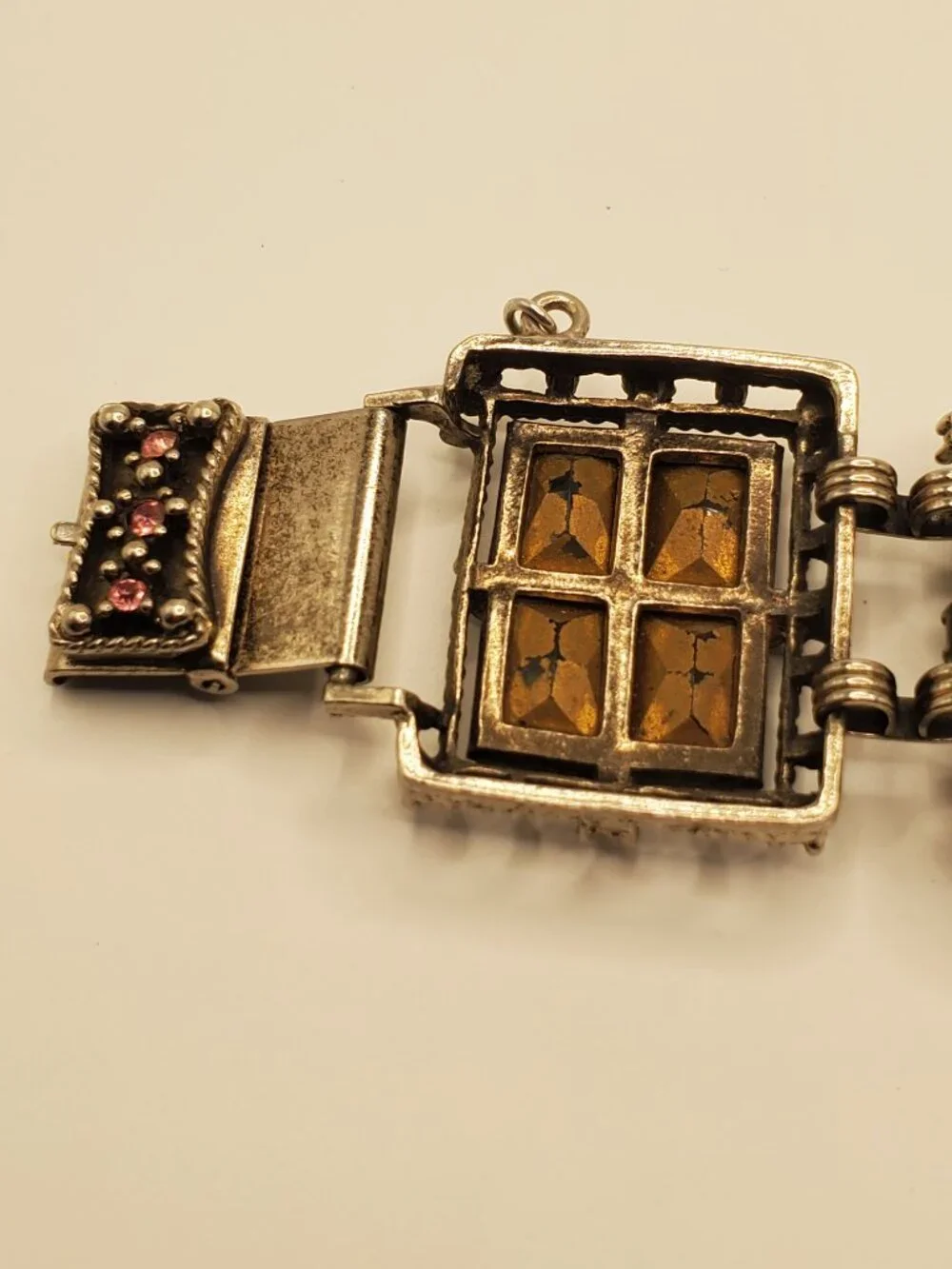 1 Silver -toned Bracelet, item # B-1200, wt. 78 grams.